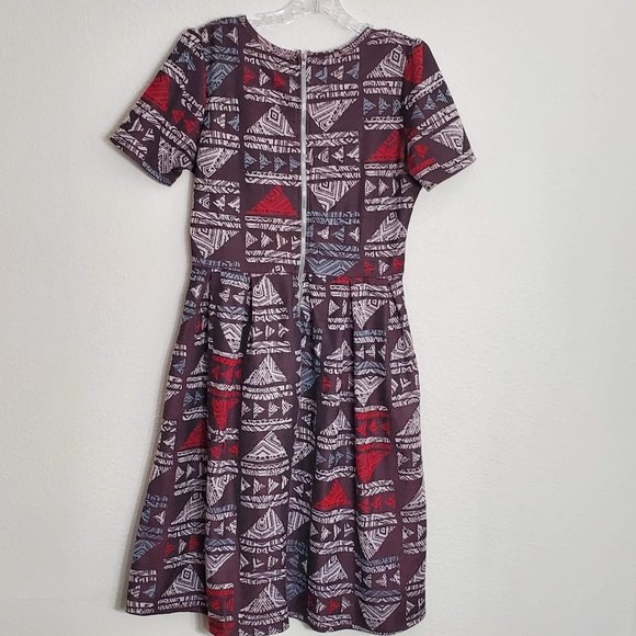 Lularoe Amelia short sleeve Aztec Dress Large - Picture 2 of 10